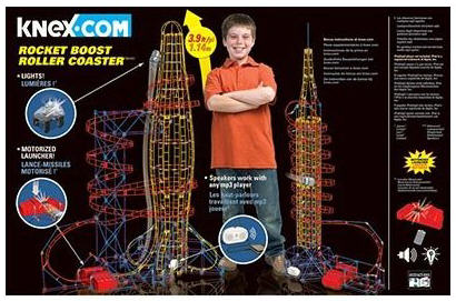 K'Nex Indor Fun Kit Rocket boost Roller Coaster Construction Pack assembly required